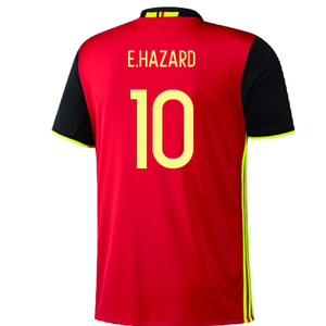 2016-2017 Belgium Home Adidas Football Shirt (xl) (Good) (E.Hazard 10)_1