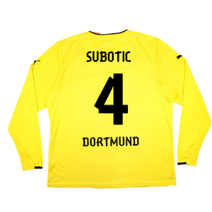 Borussia Dortmund 2013-14 Special Winter Edition Long Sleeve Home Shirt (2XL) (Very Good) (Subotic 4_1