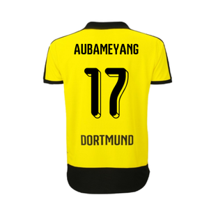 Borussia Dortmund 2015-16 Home Shirt ((Excellent) XL) (Aubameyang 17)_1