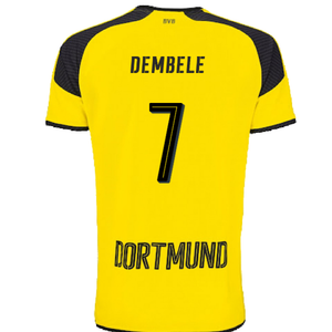 Borussia Dortmund 2016-17 Champions League Home Shirt (Mint) (Dembele 7)_1