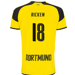 Borussia Dortmund 2016-17 European Home Shirt (L) (Mint) (Ricken 18)_1