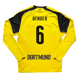 Borussia Dortmund 2016-17 Long Sleeve European Home Shirt (L) (Bender 6) (Excellent)_1