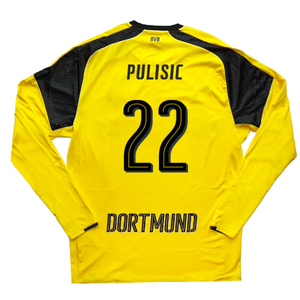 Borussia Dortmund 2016-17 Long Sleeve European Home Shirt (L) (Pulisic 22) (Excellent)_1