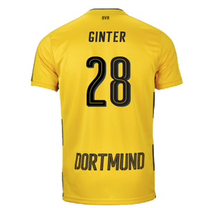 Borussia Dortmund 2017-18 Home Shirt (L) (Excellent) (Ginter 28)_1