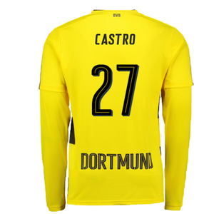 Borussia Dortmund 2017-18 Long Sleeve Home Shirt (S) (Excellent) (Castro 27)_1