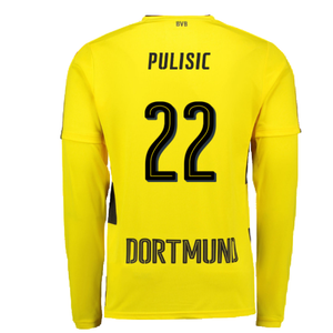 Borussia Dortmund 2017-18 Long Sleeve Home Shirt (S) (Excellent) (Pulisic 22)_1