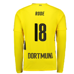 Borussia Dortmund 2017-18 Long Sleeve Home Shirt (S) (Excellent) (Rode 18)_1