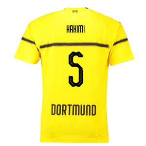 Borussia Dortmund 2018-19 European/Cup Home Shirt (L) (Very Good) (Hakimi 5)_1