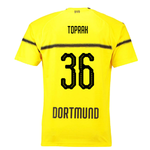 Borussia Dortmund 2018-19 European/Cup Home Shirt (L) (Very Good) (Toprak 36)_1