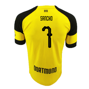 Borussia Dortmund 2018-19 Home Shirt (Excellent) (Sancho 7)_1