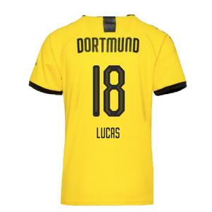 Borussia Dortmund 2019-20 Home Shirt (L) (Excellent) (LUCAS 18)_1