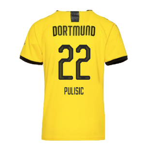 Borussia Dortmund 2019-20 Home Shirt (L) (Excellent) (PULISIC 22)_1