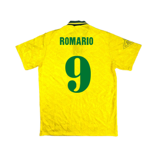 Brazil 1991-93 Home Shirt (S) (Good) (Romario 9)_1