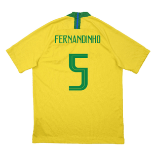 Brazil 2018-19 Home Shirt (Excellent) (Fernandinho 5)_1