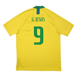 Brazil 2018-19 Home Shirt (M) (Excellent) (G Jesus 9)_1