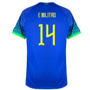 Brazil 2022-23 Away Shirt (XSB) (Mint) (E Militao 14)_1