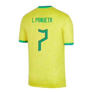 Brazil 2022-23 Home Shirt (Baby) (3-6 months) (Excellent) (L Paqueta 7)_1