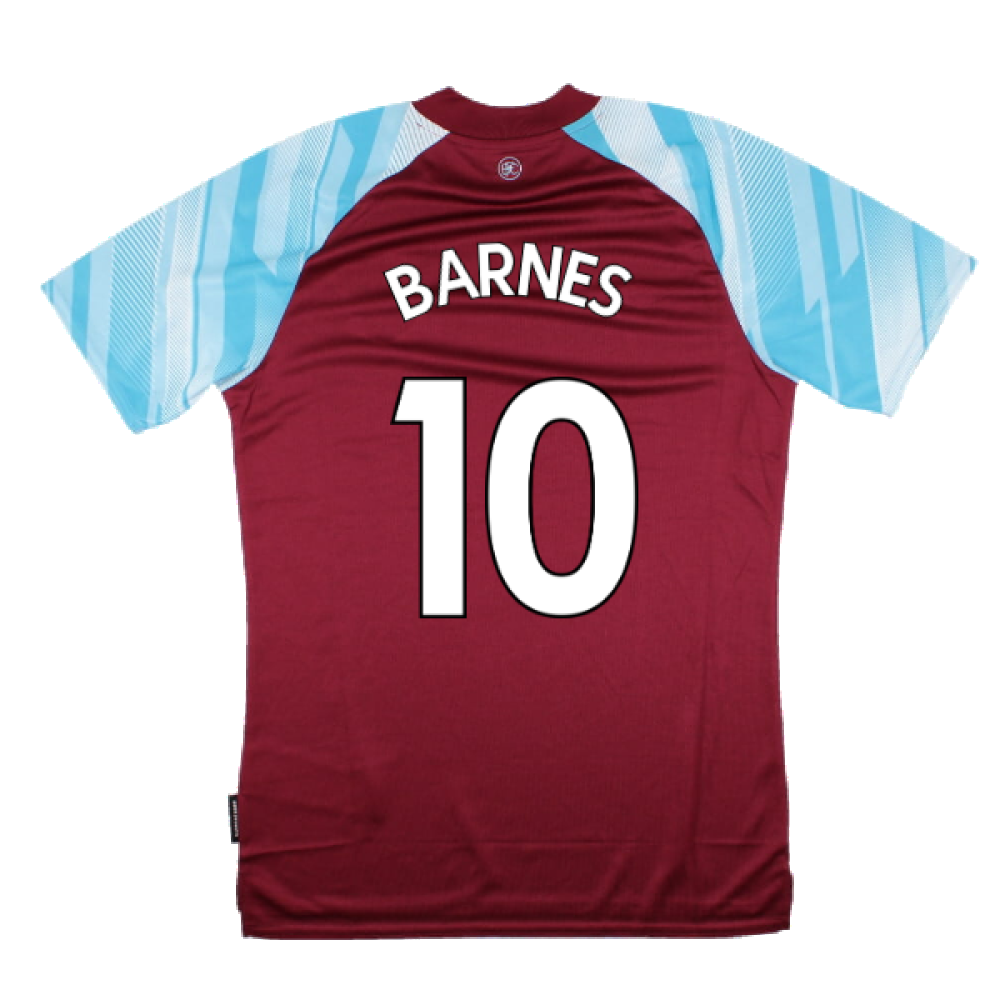 Burnley 2021-22 Home Shirt (Sponsorless) (XL) (BARNES 10) (Mint)_1