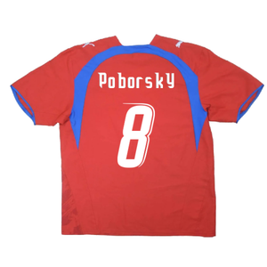 Czech Republic 2006-08 Home Shirt (L) (Very Good) (Poborsky 8)_1