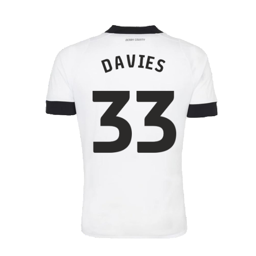 Derby County 2022-23 Home Shirt (Sponsorless) (S) (Davies 33) (Mint)_1