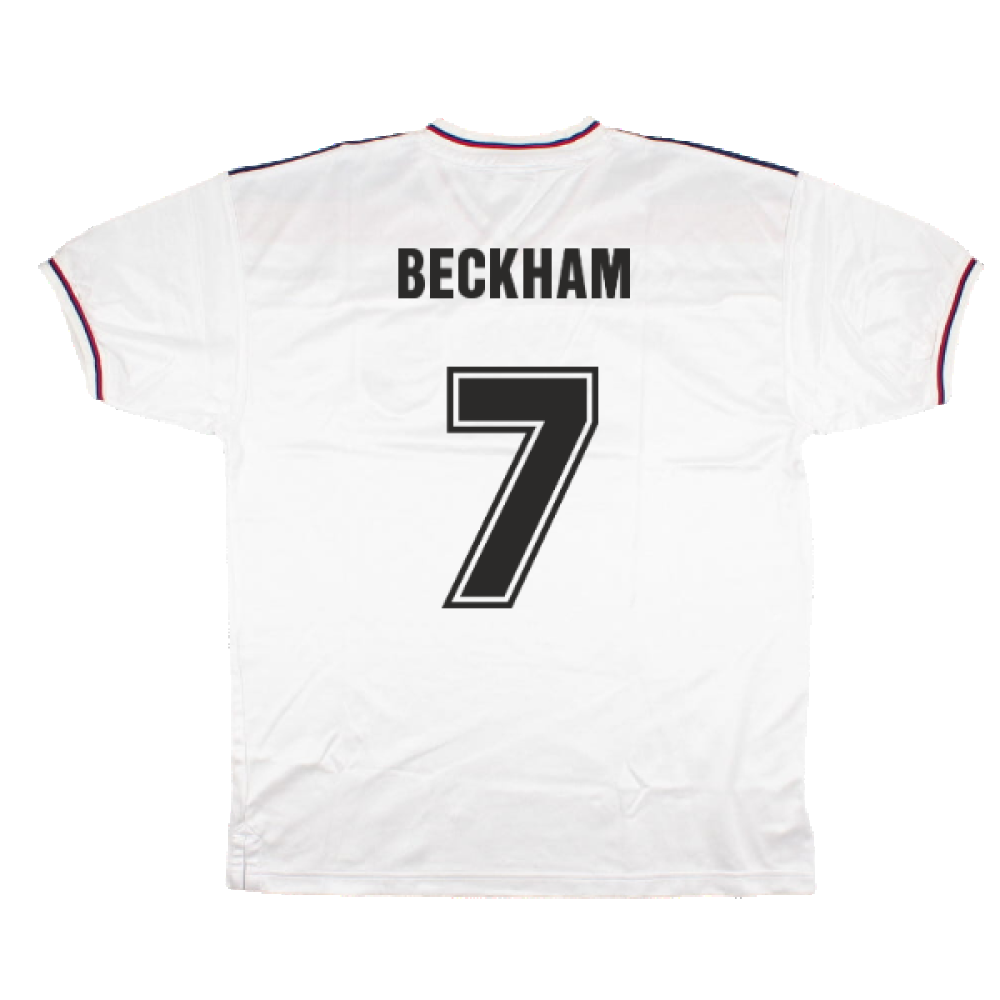 England 1980-82 Score Draw Replica Home Shirt (XL) (Excellent) (Beckham 7)_1