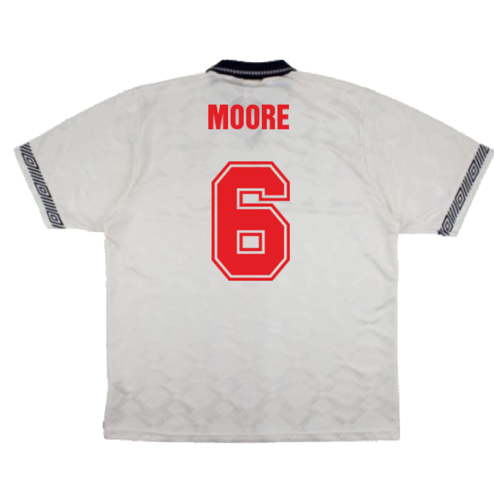 England 1990-92 Home Shirt (XL) (Good) (Moore 6)