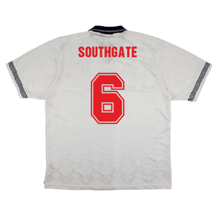 England 1990-92 Home Shirt (L) (Very Good) (Southgate 6)_1