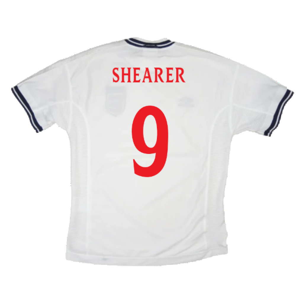 England 1999-01 Home Shirt (XL) (Very Good) (Shearer 9)_1