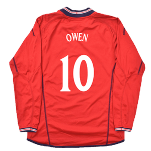 England 2002-04 Long Sleeve Away Shirt (S) (Excellent) (Owen 10)_2