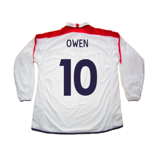 England 2003-05 Home L/S Shirt (M) (Excellent) (Owen 10)_1