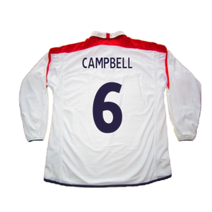 England 2003-05 Long Sleeved Home Shirt (L) (Excellent) (Campbell 6)_1