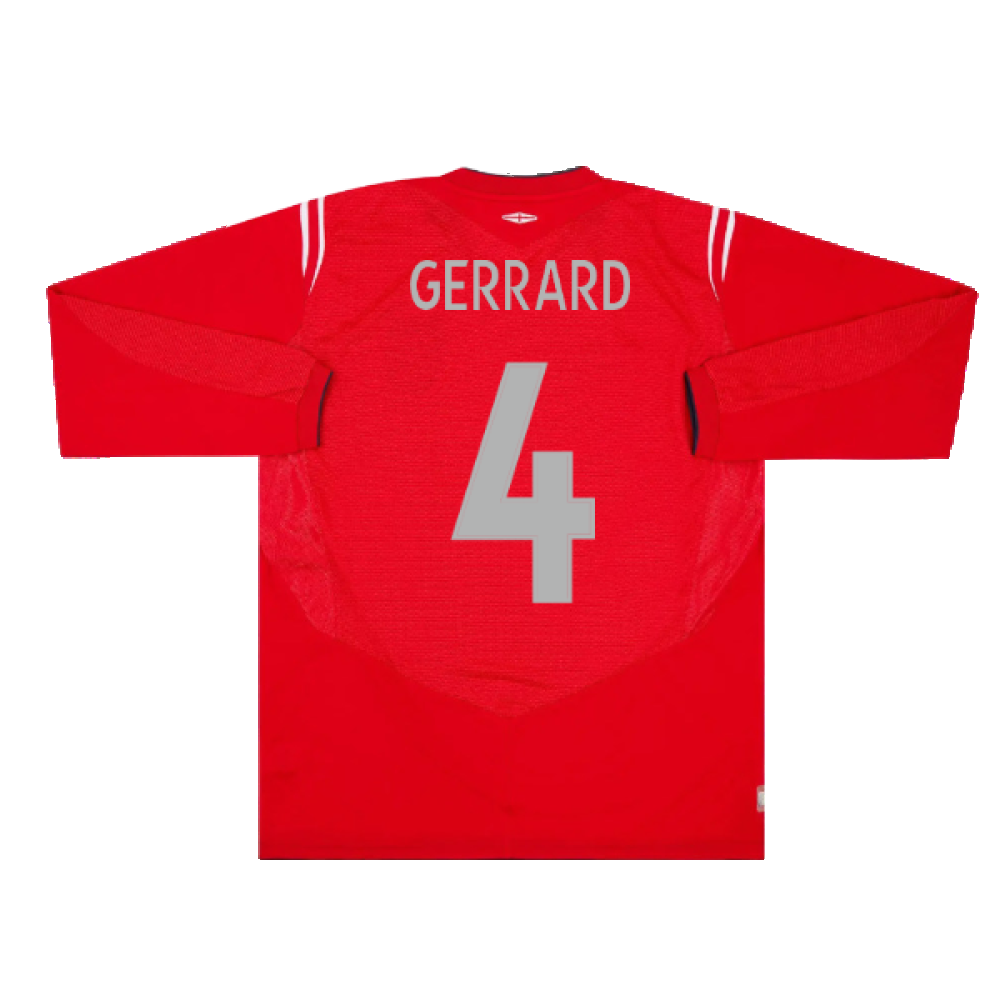 England 2004-06 Long Sleeve Away Shirt (L) (Excellent) (Gerrard 4)_1