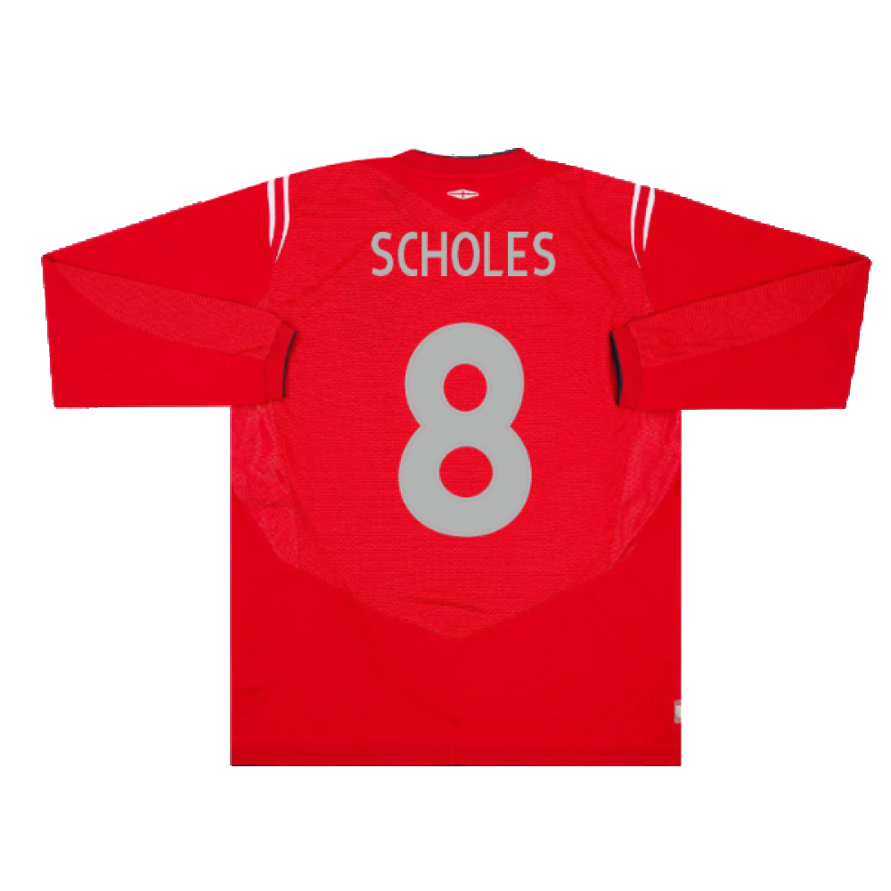 England 2004-06 Long Sleeve Away Shirt (L) (Excellent) (Scholes 8)_1