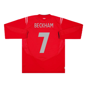 England 2004-2006 Long Sleeve Away Shirt (L) (Excellent) (Beckham 7)_1