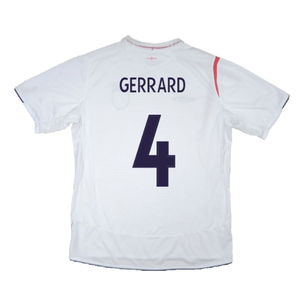 England 2005-07 Home Shirt (XL) (Excellent) (GERRARD 4)_2