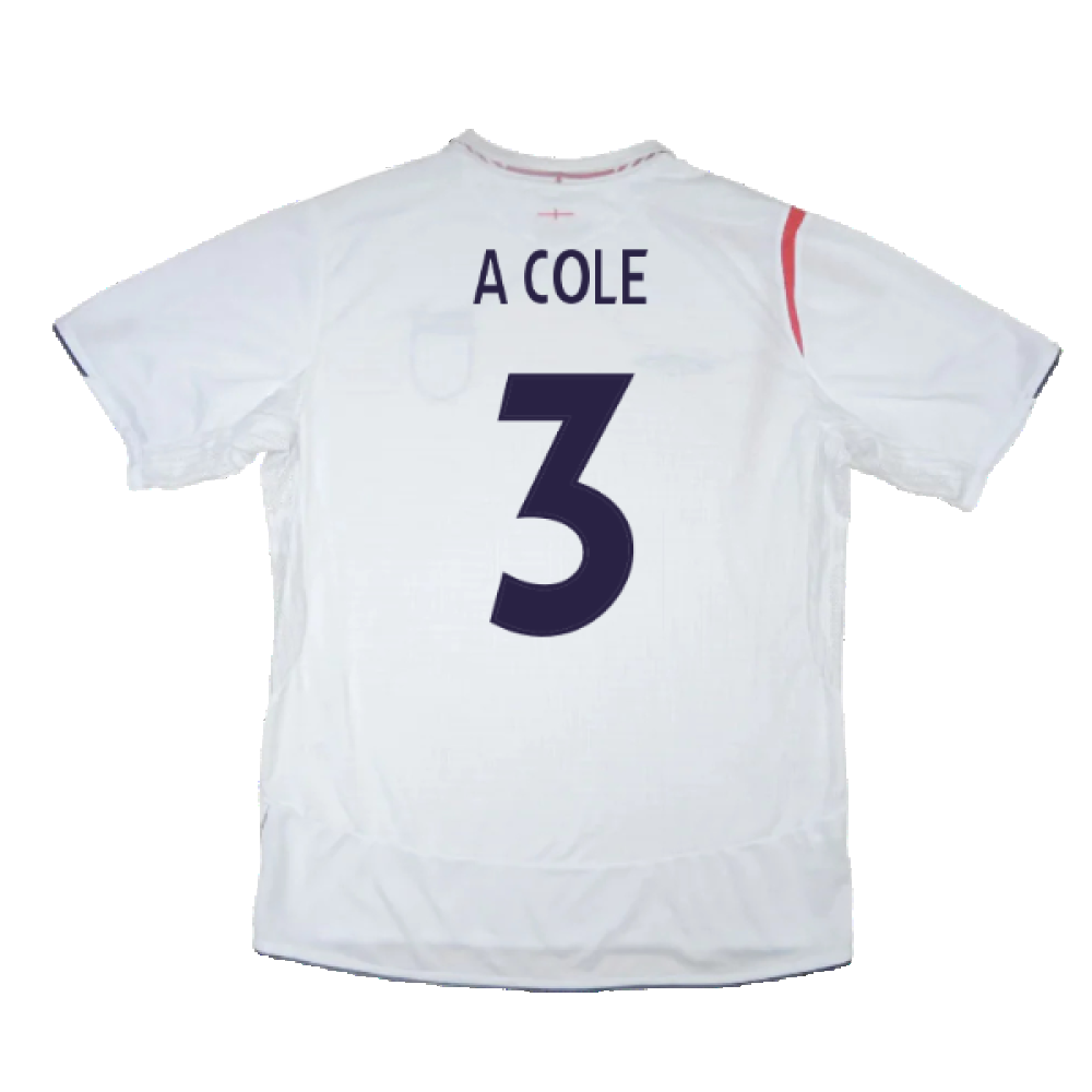 England 2005-2007 Home Shirt (Excellent) (XXL) (Excellent) (A COLE 3)_1