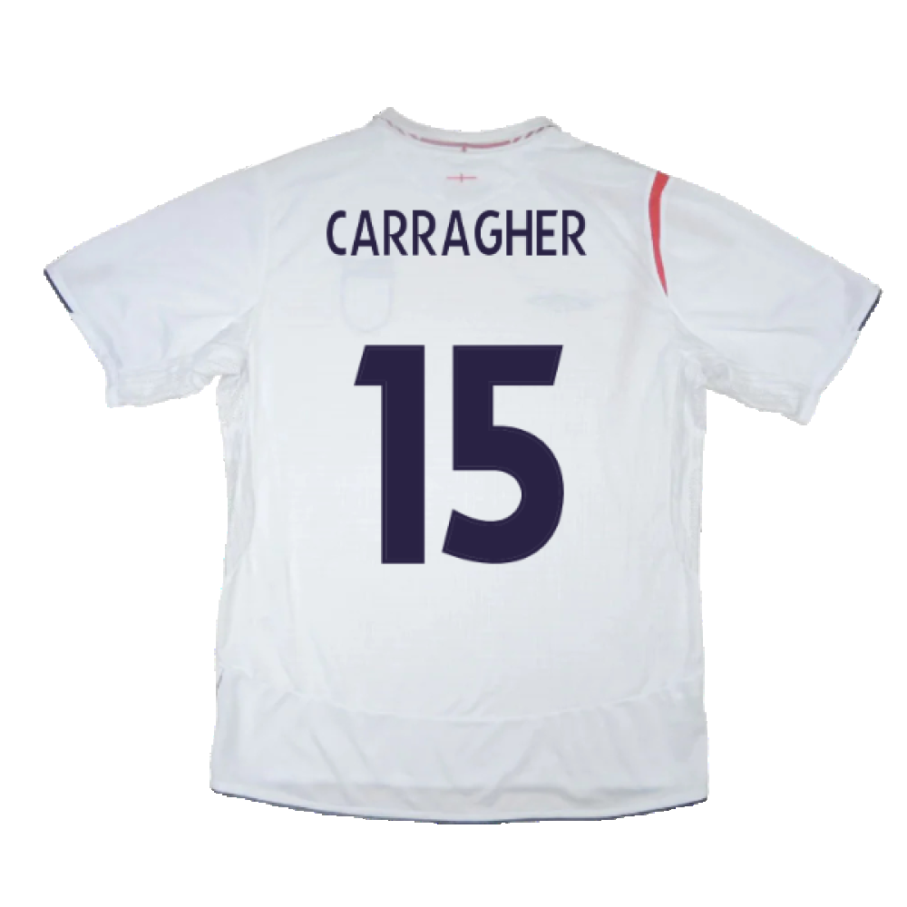 England 2005-2007 Home Shirt (XL) (Good) (CARRAGHER 15)_1