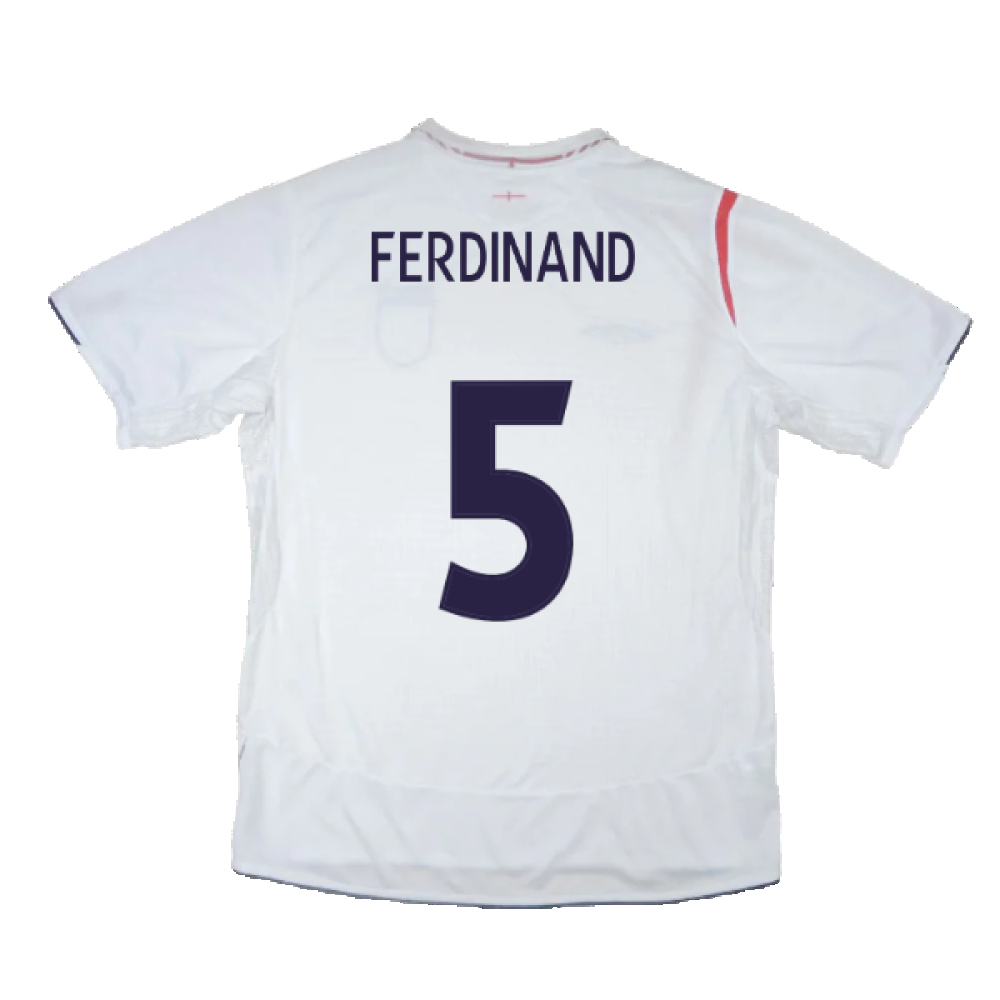 England 2005-2007 Home Shirt (XL) (Good) (FERDINAND 5)_1