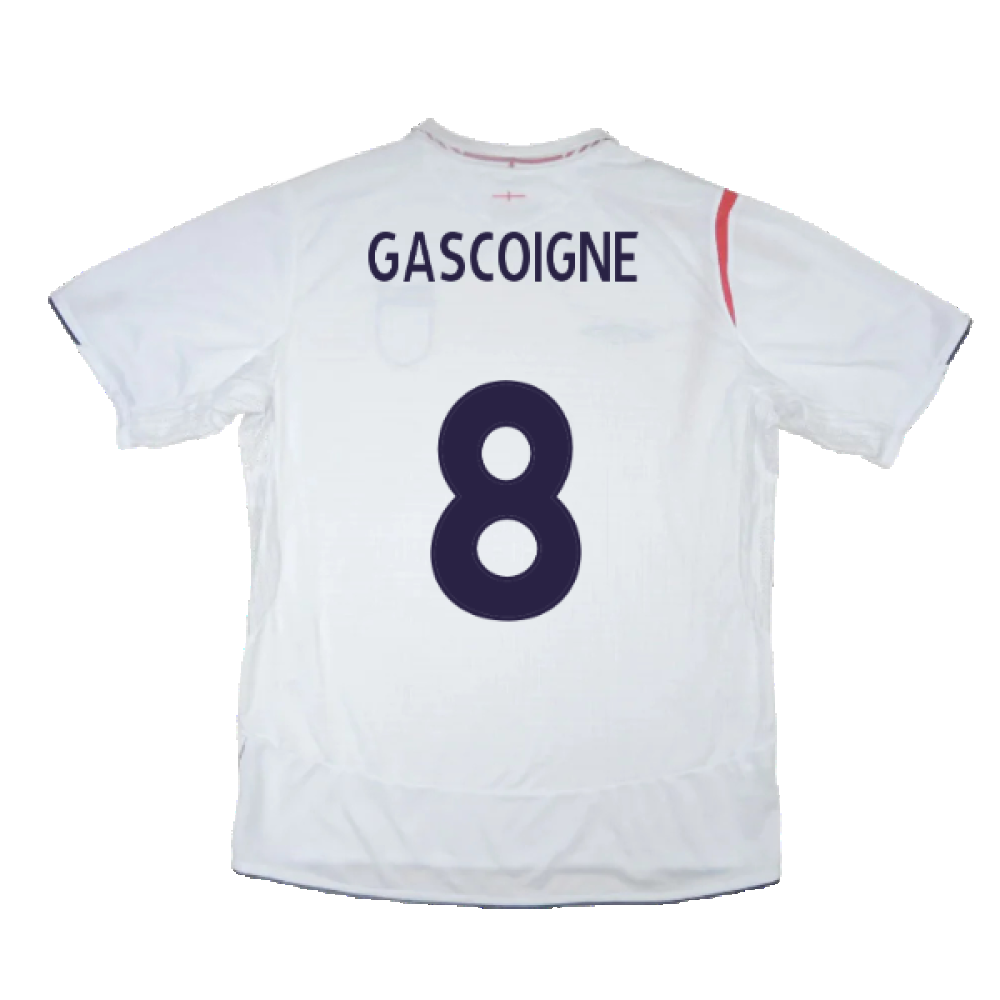 England 2005-2007 Home Shirt (XL) (Good) (GASCOIGNE 8)_1
