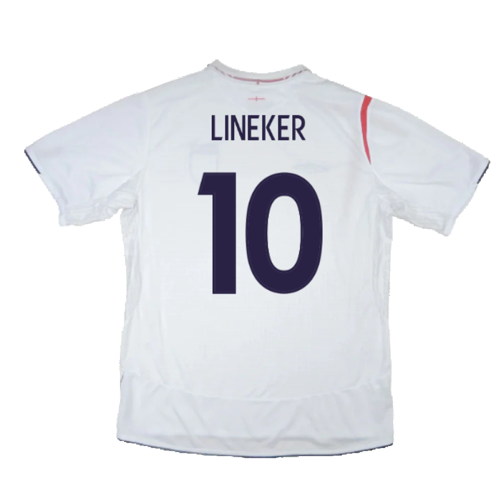 England 2005-2007 Home Shirt (L) (Very Good) (LINEKER 10)_1