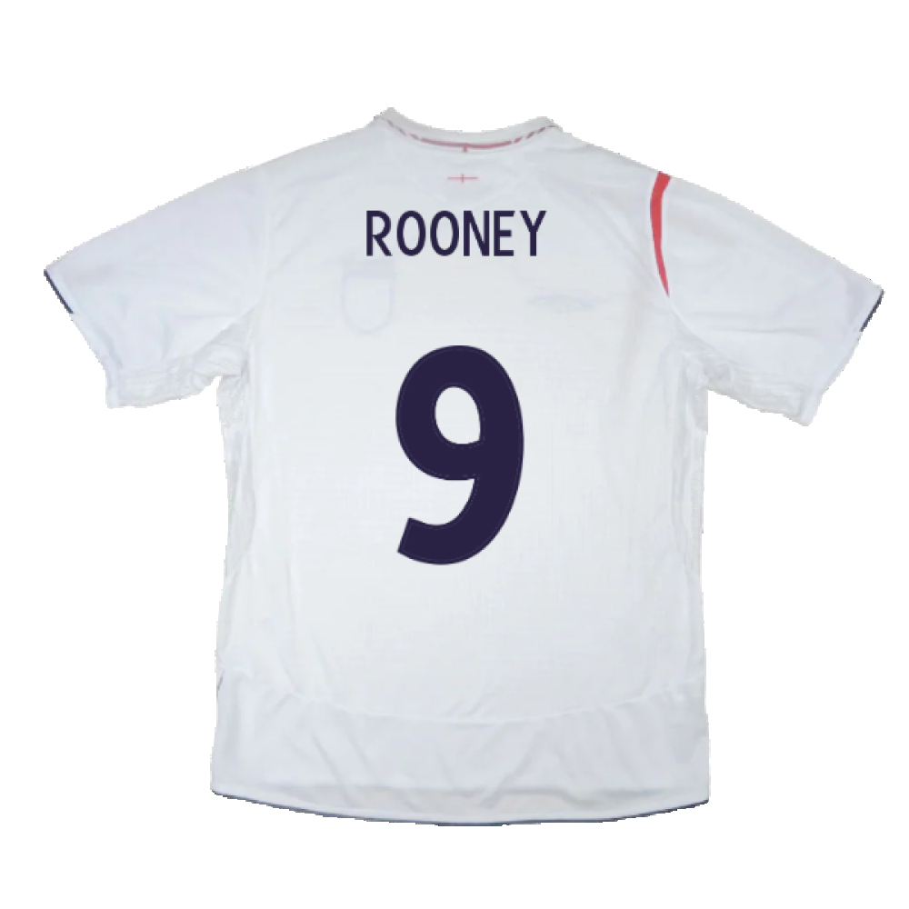 England 2005-2007 Home Shirt (XL) (Good) (ROONEY 9)_1