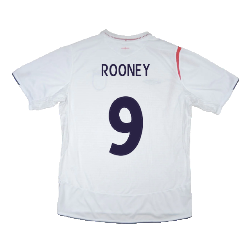 England 2005-2007 Home Shirt (XL) (Very Good) (ROONEY 9)_2