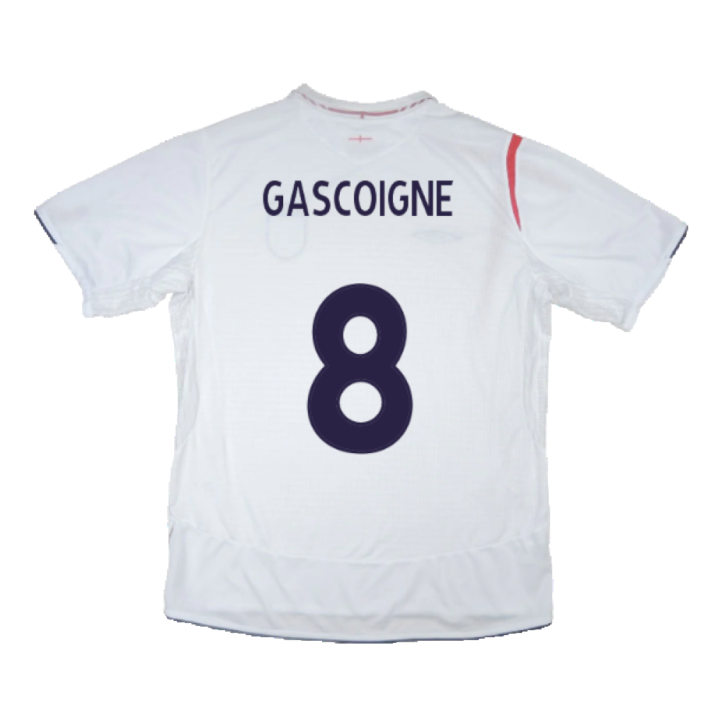 England 2006-08 Home Shirt (L) (Good) (GASCOIGNE 8)_2