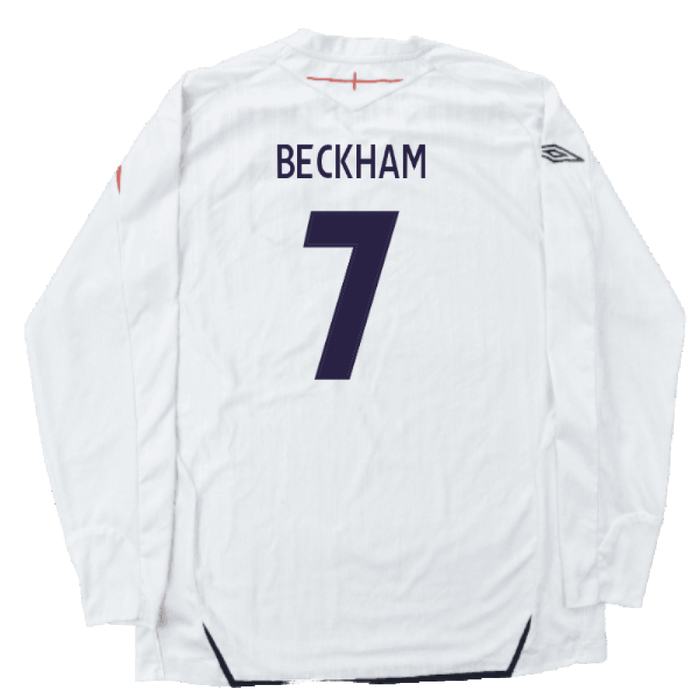 England 2007-09 Home L/S (L) (Good) (BECKHAM 7)_1