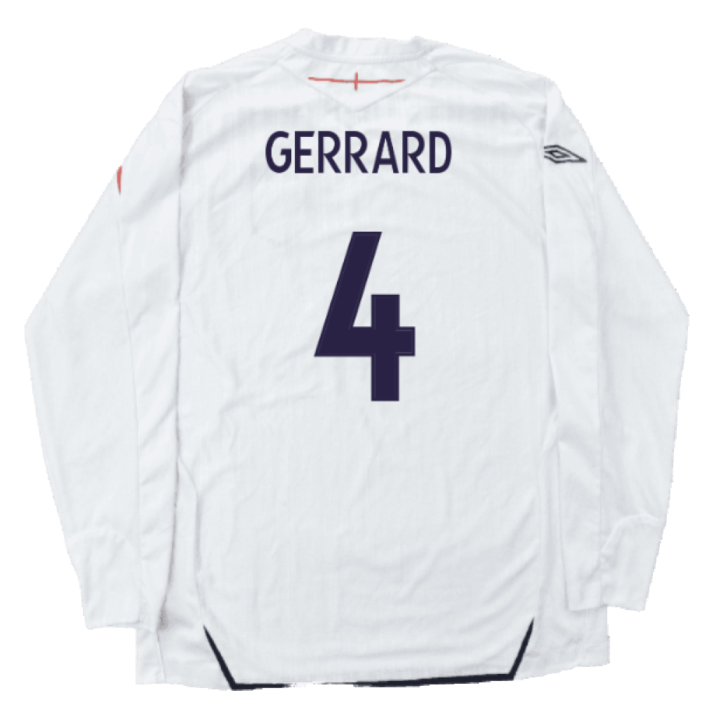 England 2007-09 Home Long Sleeved Shirt (L) (Mint) (GERRARD 4)_1