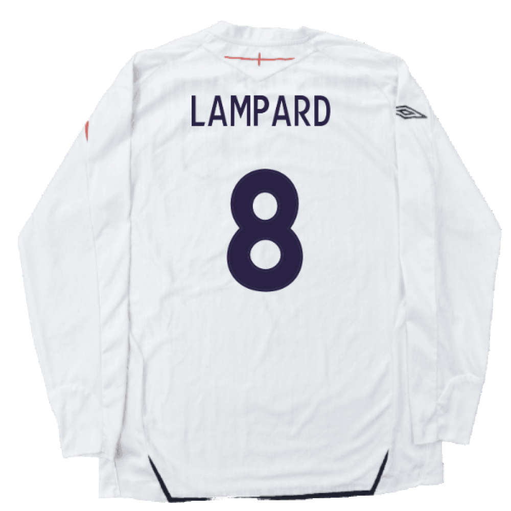 England 2007-09 Home Long Sleeved Shirt (L) (Mint) (LAMPARD 8)_1