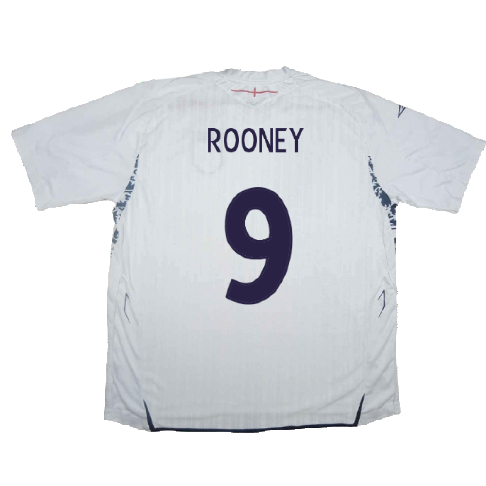 England 2007-09 Home Shirt (XL) (Very Good) (ROONEY 9)_2