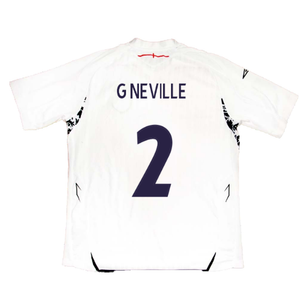 England 2007-2009 Home Shirt (XL) (G NEVILLE 2) (Good)_1