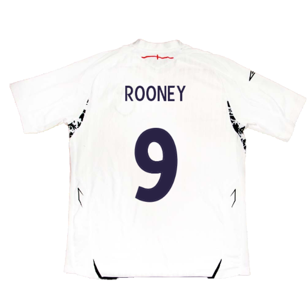 England 2007-2009 Home Shirt (XL) (ROONEY 9) (Good)_1