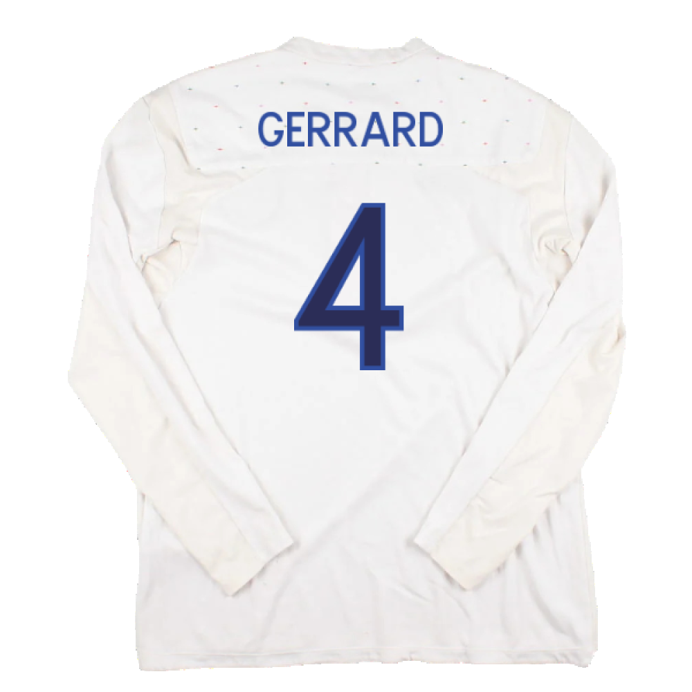 England 2010-12 Long Sleeve Home Shirt (M) (Fair) (GERRARD 4)_1